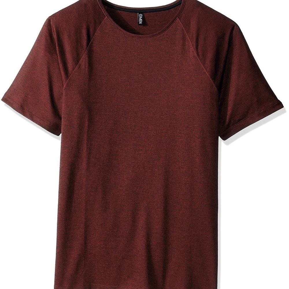 NWT Mens Onzie Yoga Raglan Short Sleeve Shirt in Mars Red S/M